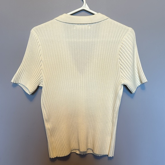 Oak + Fort Women Short Sleeve Sweater Shirt - Picture 5 of 7